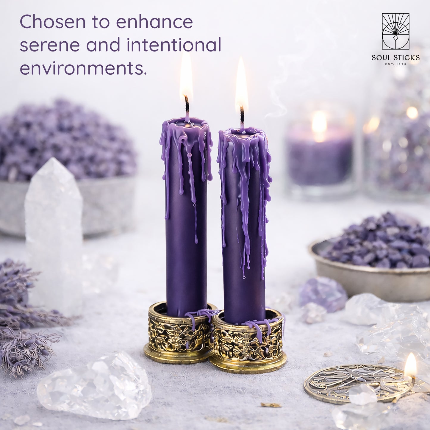 SOUL STICKS 4" Premium Magic Spell Chime Taper Candles Bulk 20 Pack for Rituals, Ceremonies, Meditation, Altar and Spells