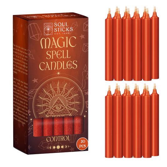 SOUL STICKS 4" Premium Magic Spell Chime Taper Candles Bulk 20 Pack for Rituals, Ceremonies, Meditation, Altar and Spells