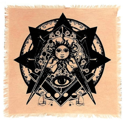Mystical altar cloth for spiritual rituals, meditation, and ceremonial use