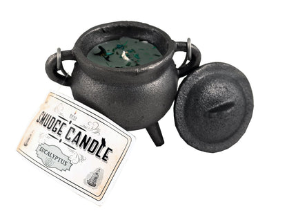 Cast iron cauldron for witchcraft rituals, smudging, and spiritual practices.
