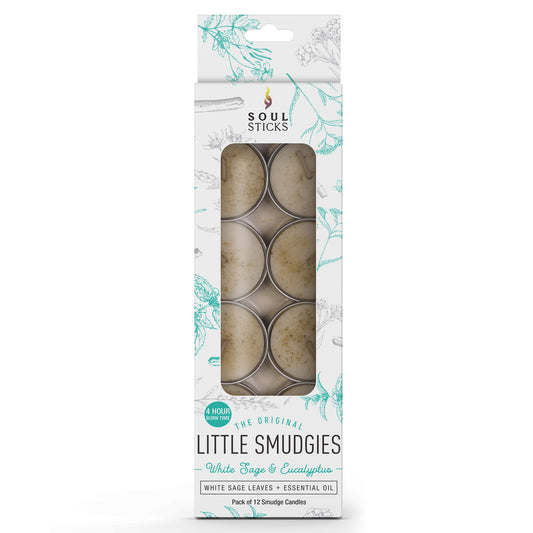 Soul Sticks, 'Little Smudgies' White Sage & Eucalyptus Smudge Candles Pack