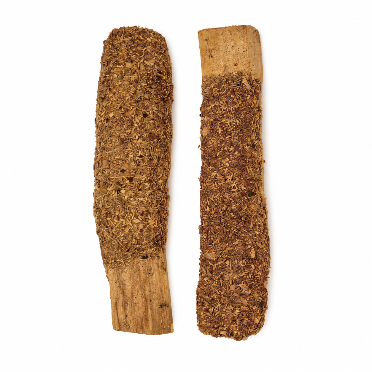 Palo Santo dipped with roses on a white background