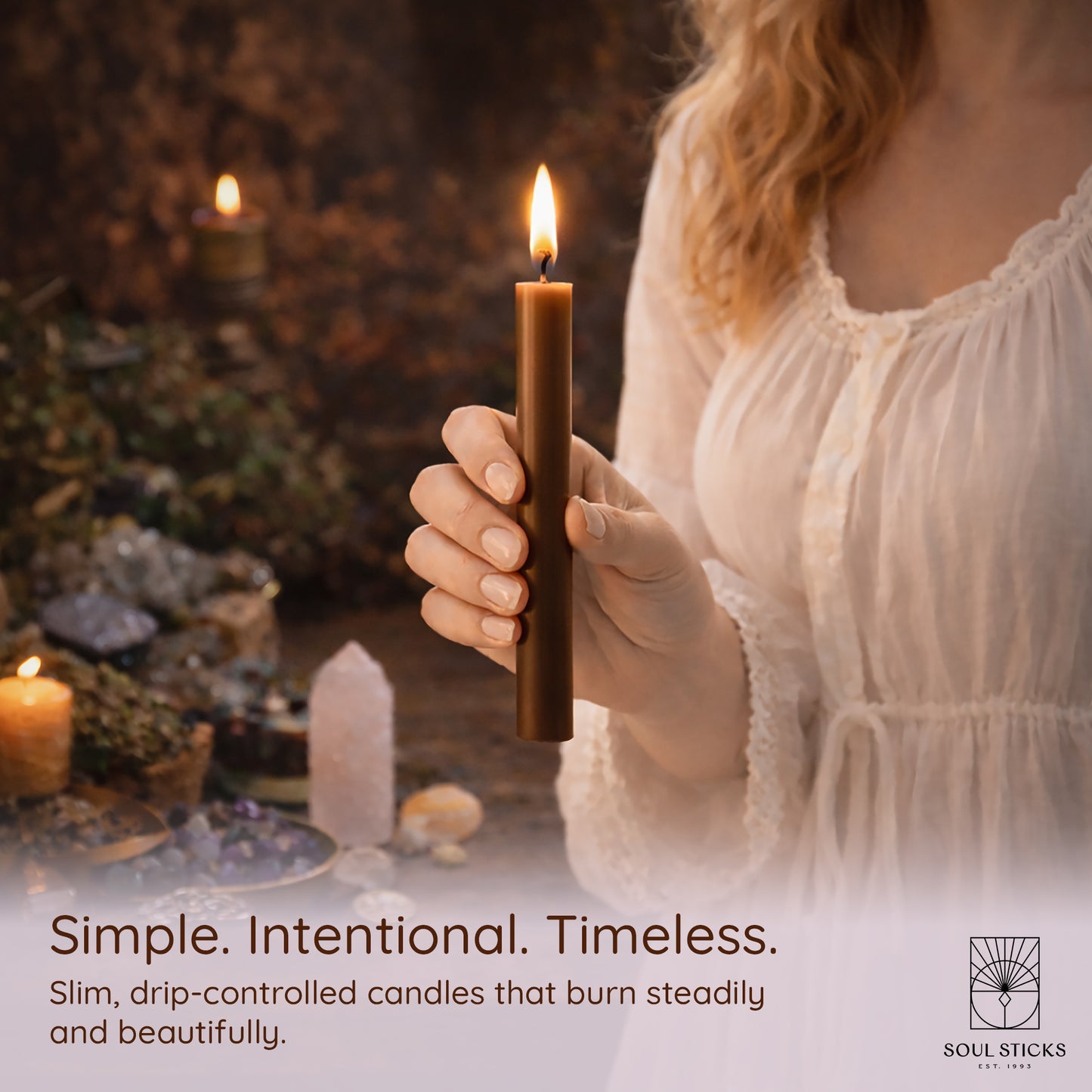 SOUL STICKS 4" Premium Magic Spell Chime Taper Candles Bulk 20 Pack for Rituals, Ceremonies, Meditation, Altar and Spells