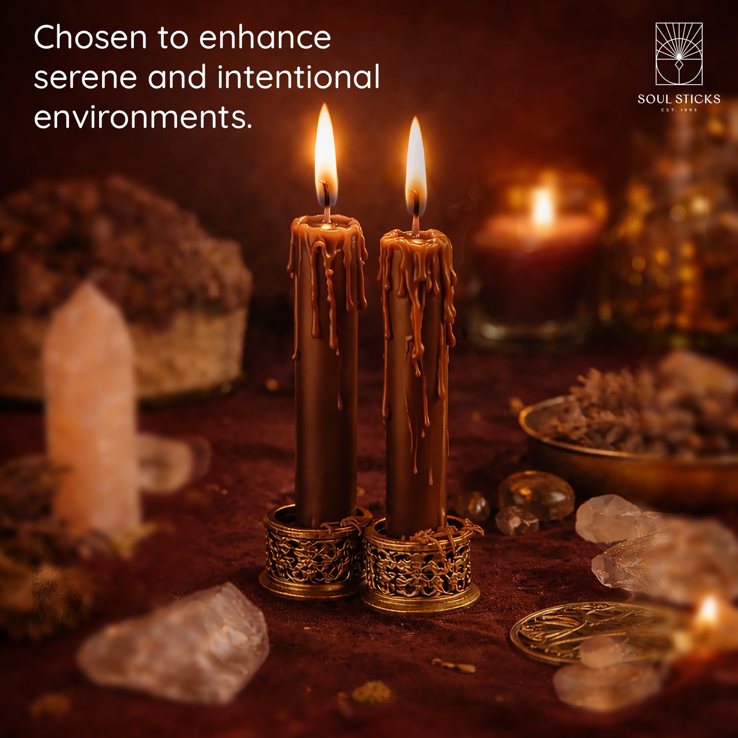 SOUL STICKS 4" Premium Magic Spell Chime Taper Candles Bulk 20 Pack for Rituals, Ceremonies, Meditation, Altar and Spells