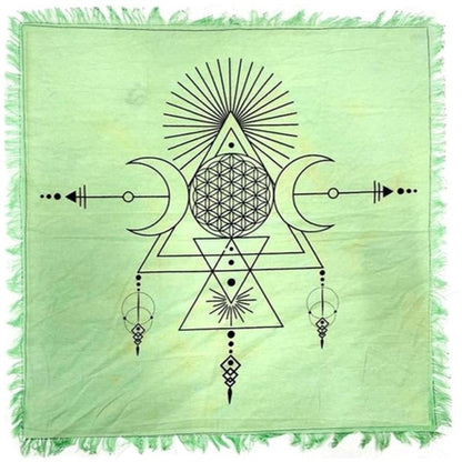Mystical altar cloth for spiritual rituals, meditation, and ceremonial use
