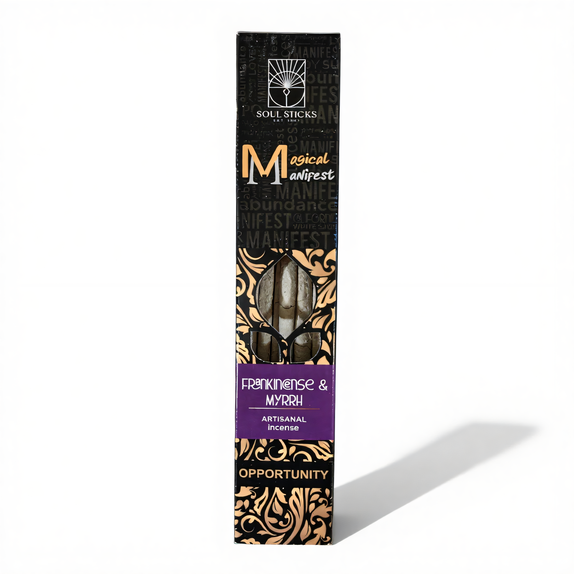 Magical Manifest Frankincense & Myrrh Incense straight-on white background product photo