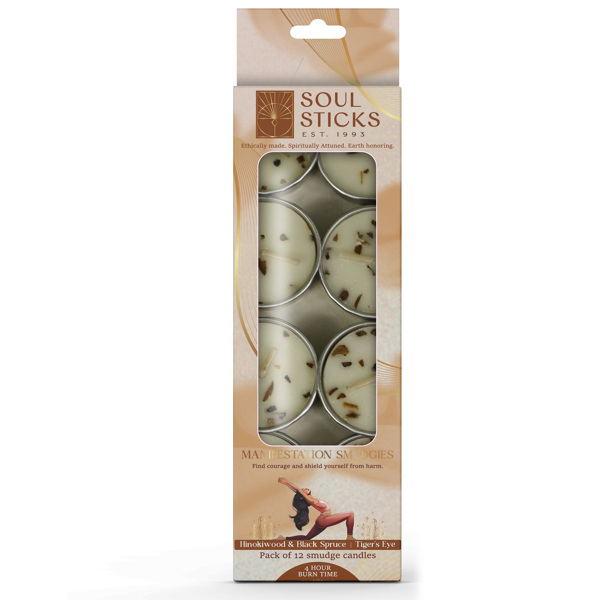Packaged Manifestation Smudgies - Courage & Protection shown on a plain background