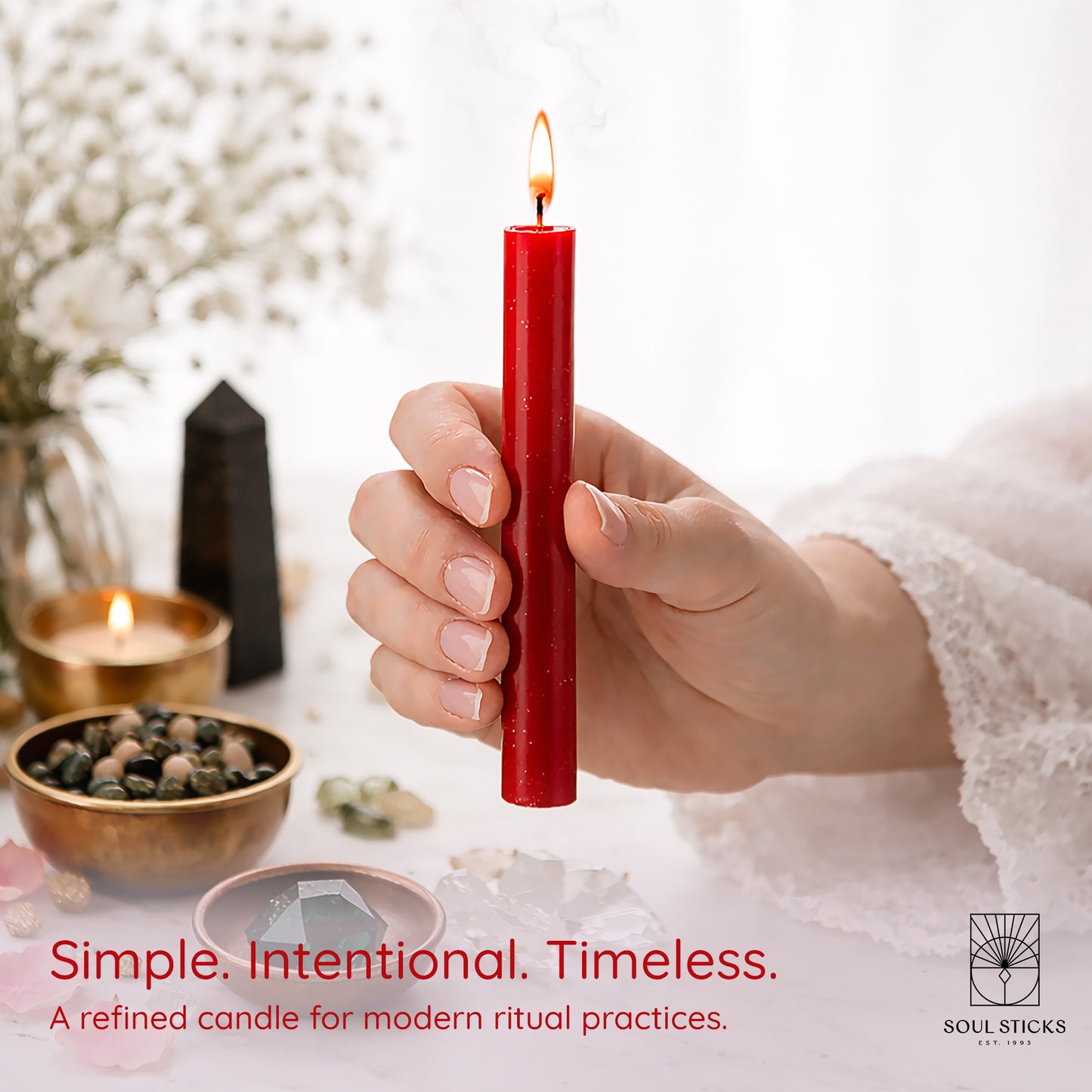 SOUL STICKS 4" Premium Magic Spell Chime Taper Candles Bulk 20 Pack for Rituals, Ceremonies, Meditation, Altar and Spells