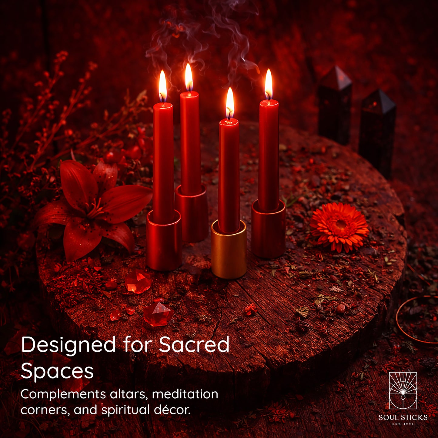 SOUL STICKS 4" Premium Magic Spell Chime Taper Candles Bulk 20 Pack for Rituals, Ceremonies, Meditation, Altar and Spells