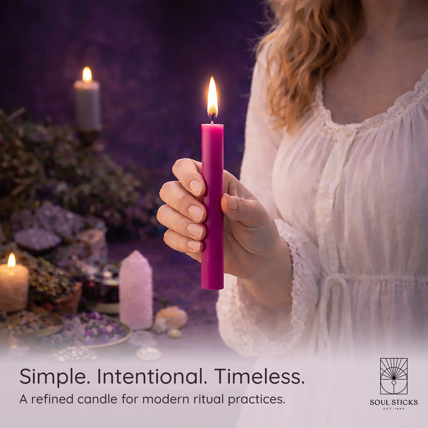 SOUL STICKS 4" Premium Magic Spell Chime Taper Candles Bulk 20 Pack for Rituals, Ceremonies, Meditation, Altar and Spells