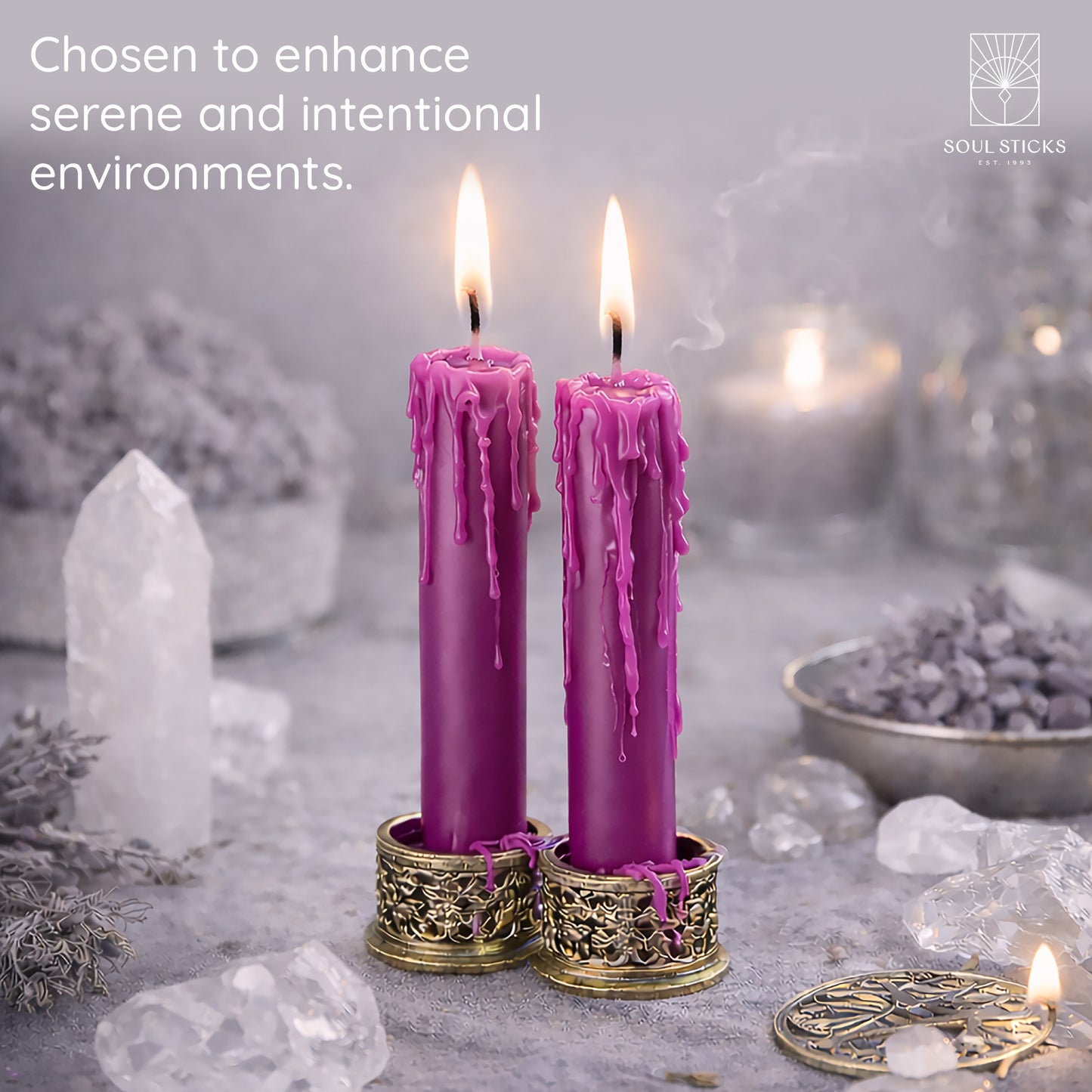 SOUL STICKS 4" Premium Magic Spell Chime Taper Candles Bulk 20 Pack for Rituals, Ceremonies, Meditation, Altar and Spells