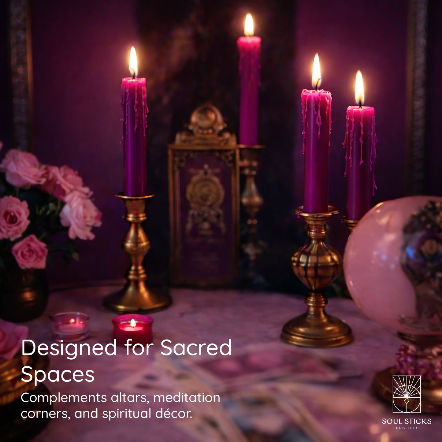 SOUL STICKS 4" Premium Magic Spell Chime Taper Candles Bulk 20 Pack for Rituals, Ceremonies, Meditation, Altar and Spells