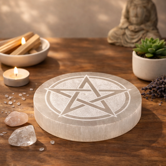 Selenite Pentacle (3")