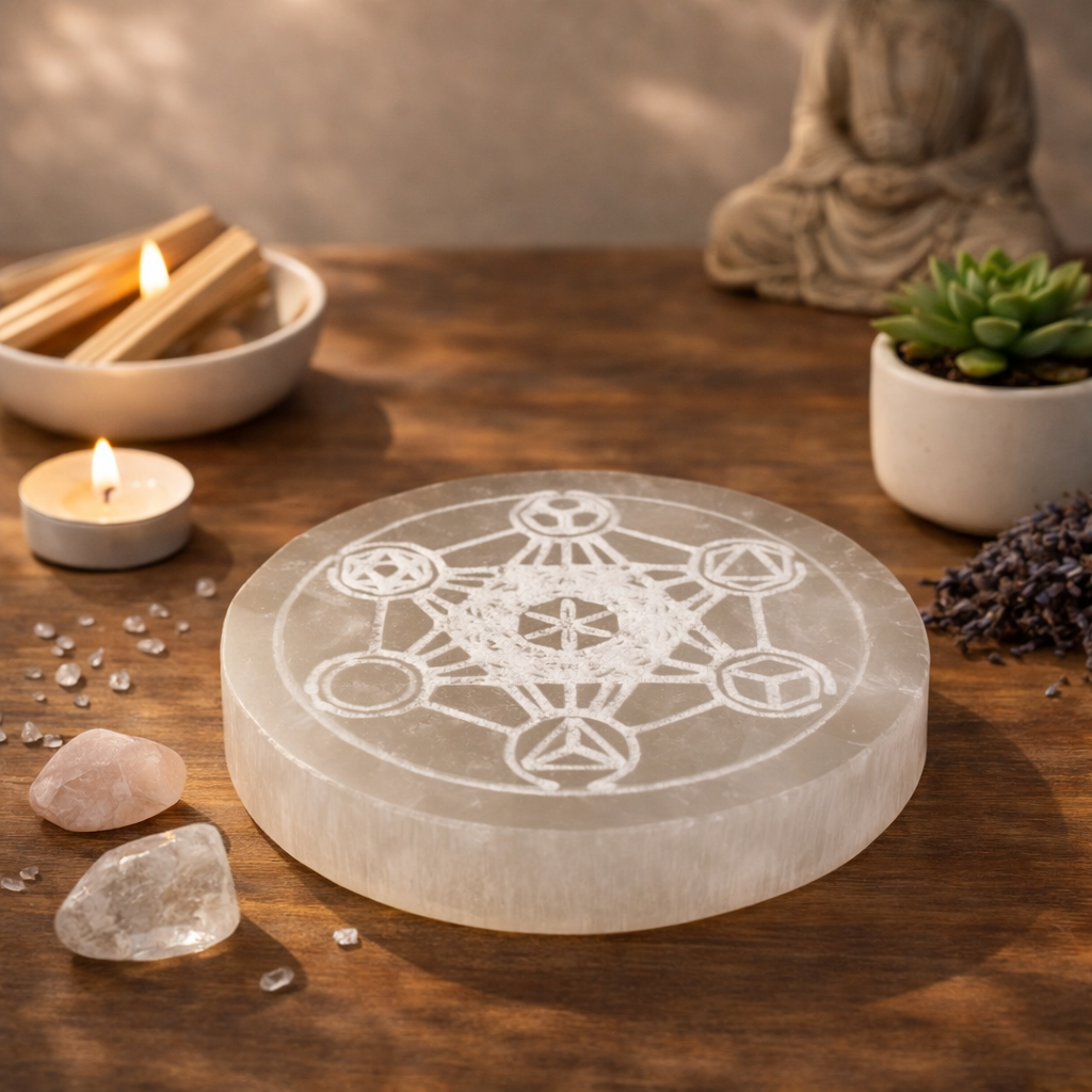 Selenite Celtic Knot (3')