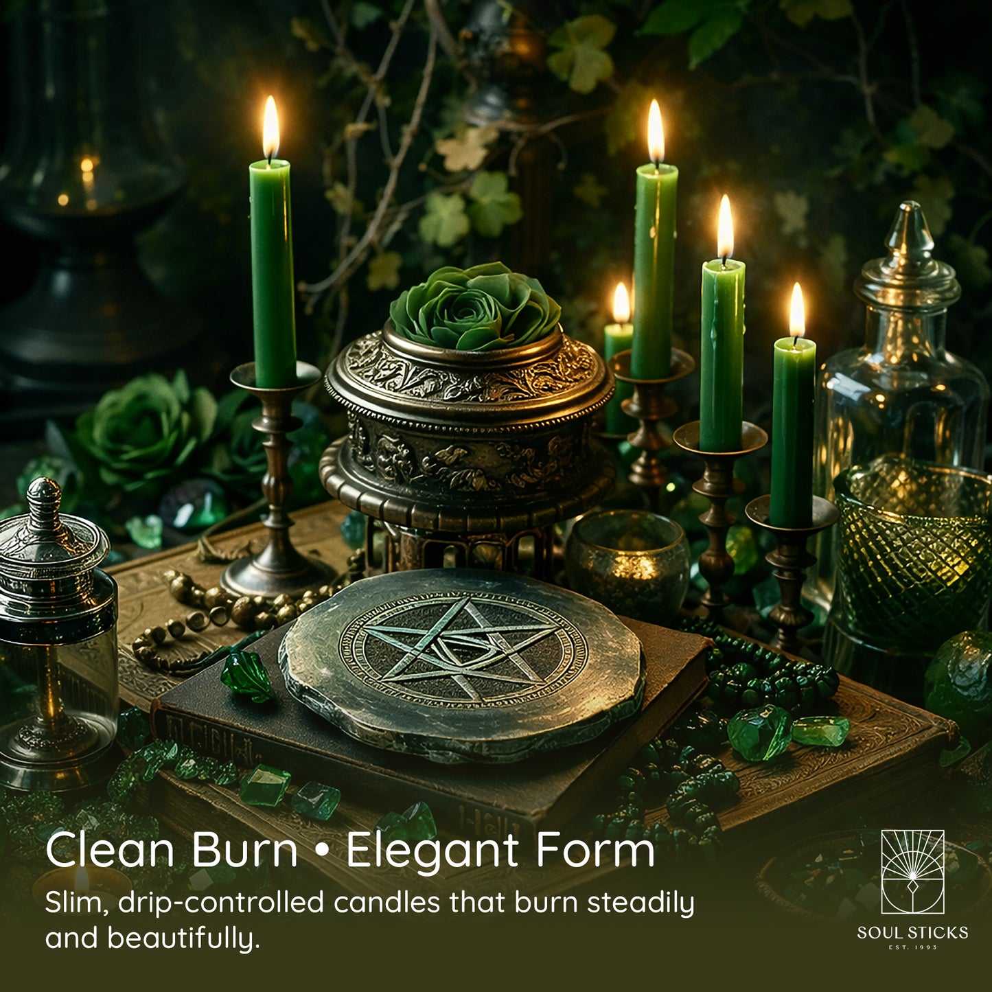 SOUL STICKS 4" Premium Magic Spell Chime Taper Candles Bulk 20 Pack for Rituals, Ceremonies, Meditation, Altar and Spells