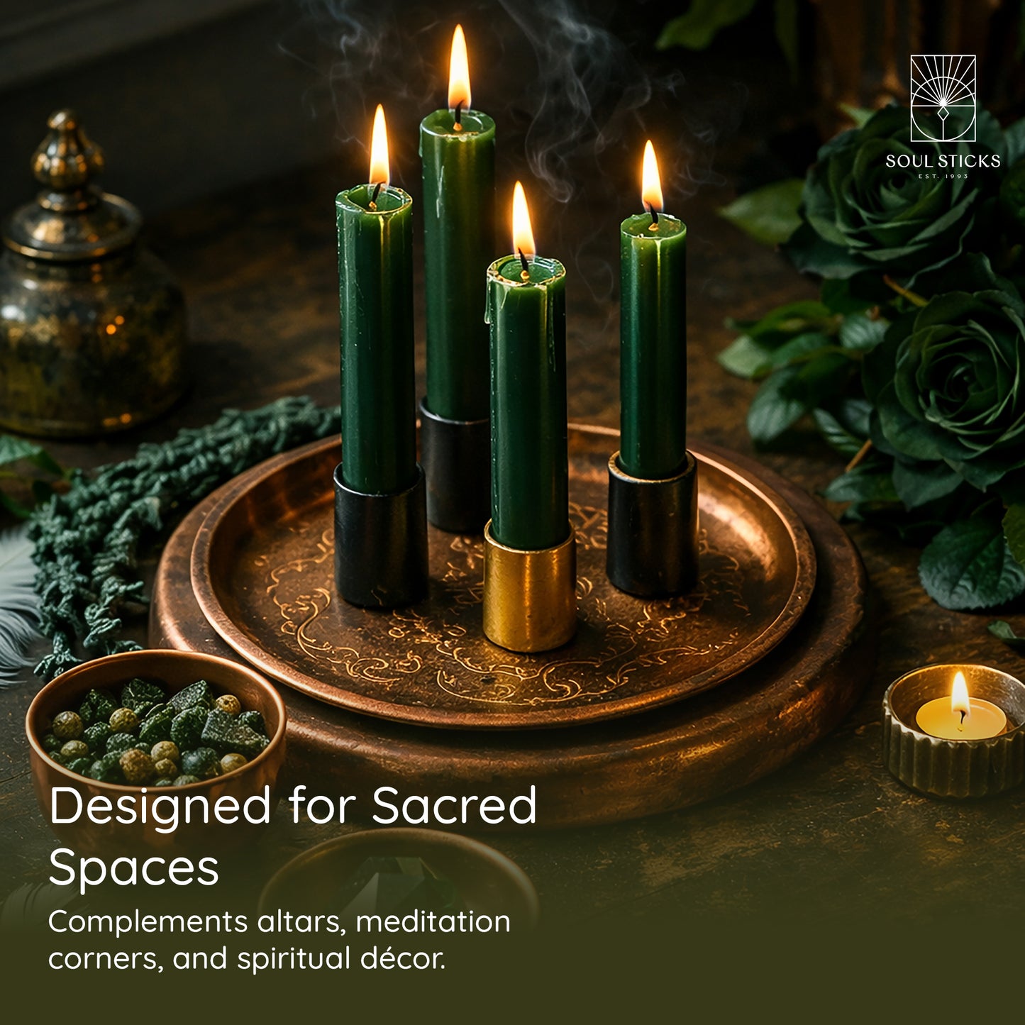 SOUL STICKS 4" Premium Magic Spell Chime Taper Candles Bulk 20 Pack for Rituals, Ceremonies, Meditation, Altar and Spells