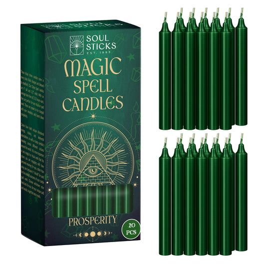 SOUL STICKS 4" Premium Magic Spell Chime Taper Candles Bulk 20 Pack for Rituals, Ceremonies, Meditation, Altar and Spells
