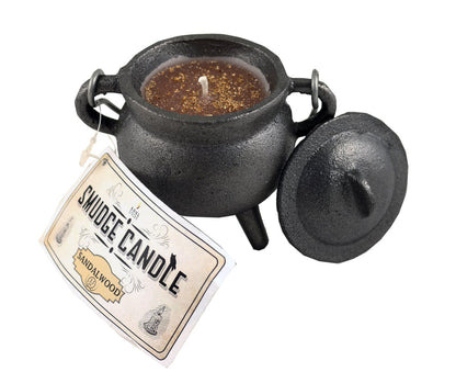 Cast iron cauldron for witchcraft rituals, smudging, and spiritual practices.