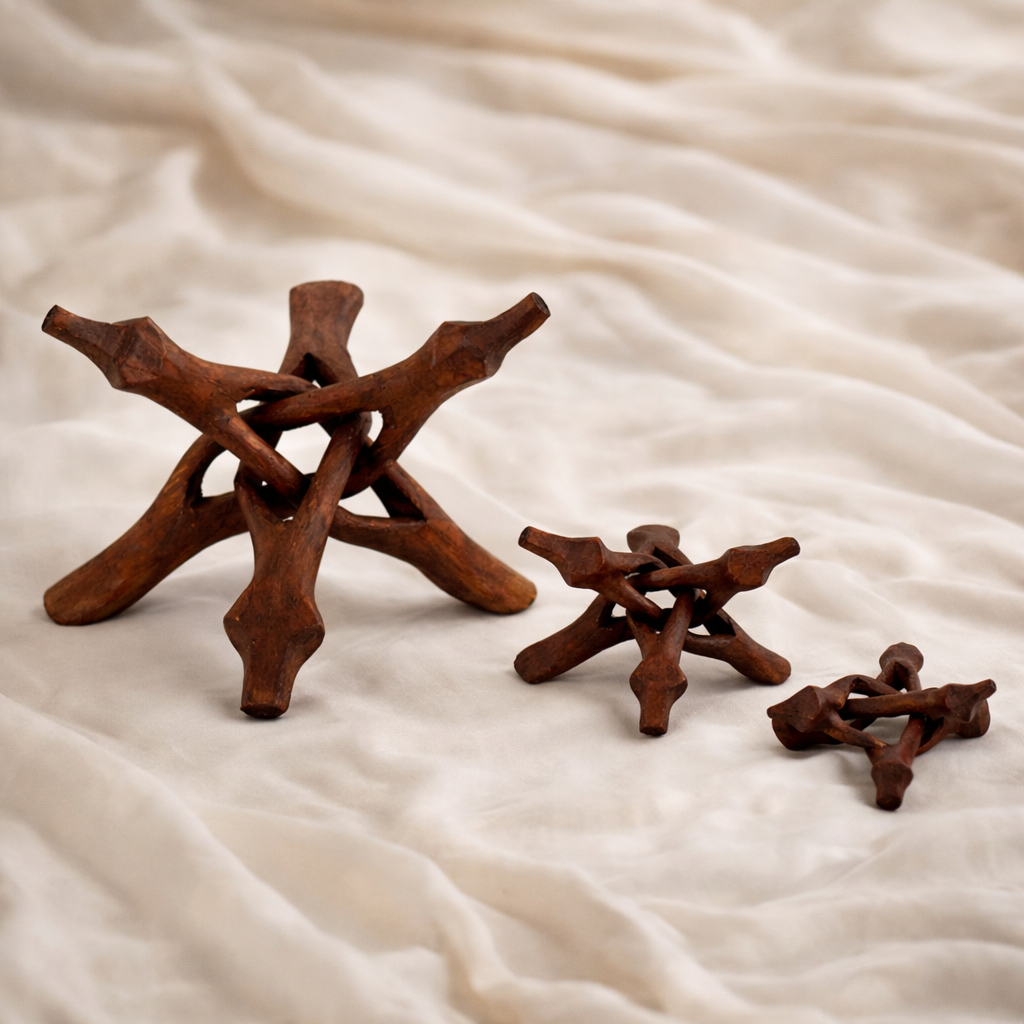 Wood Tripod Stand (4"- 8")