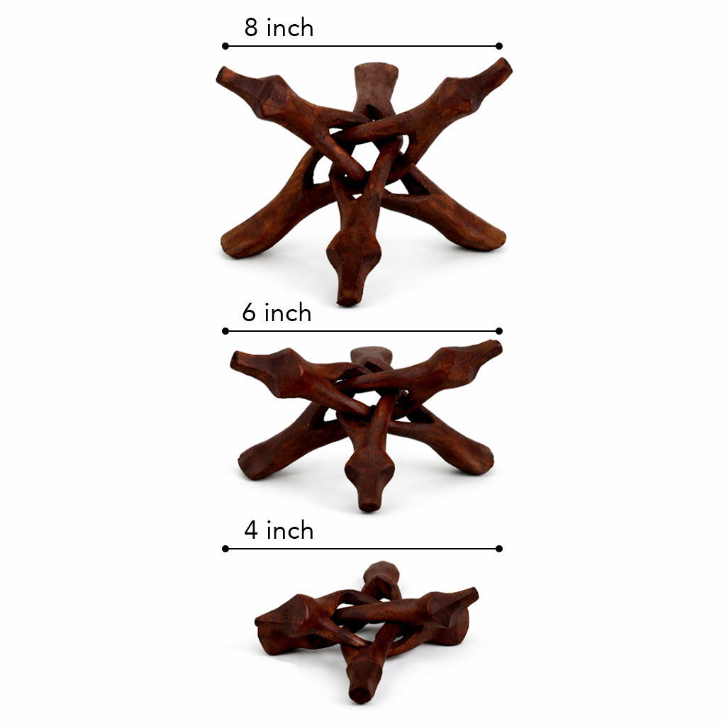 Wood Tripod Stand (4"- 8")