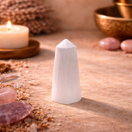 Selenite Hexagonal Tower (3")