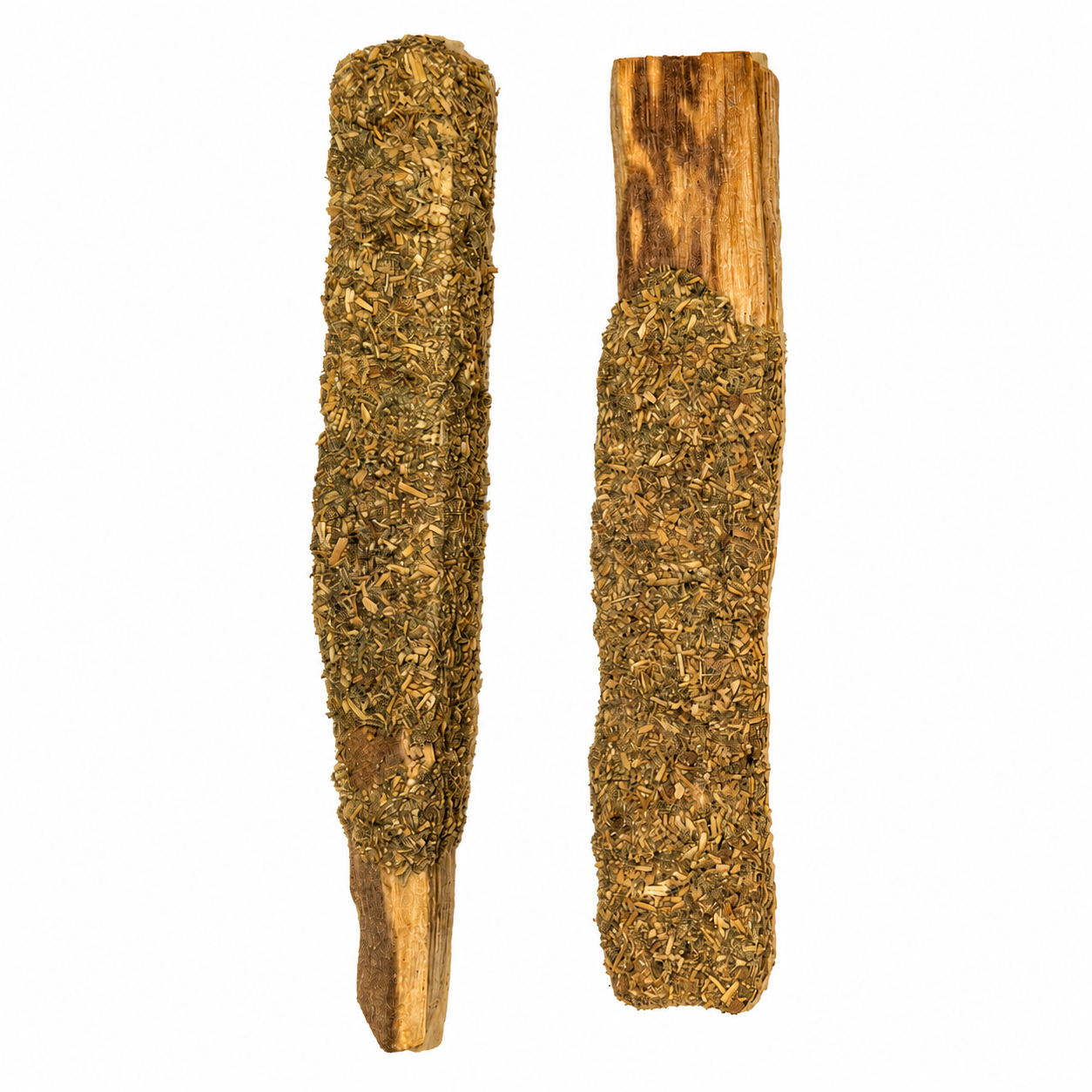 Palo Santo dipped with mallow on a white background