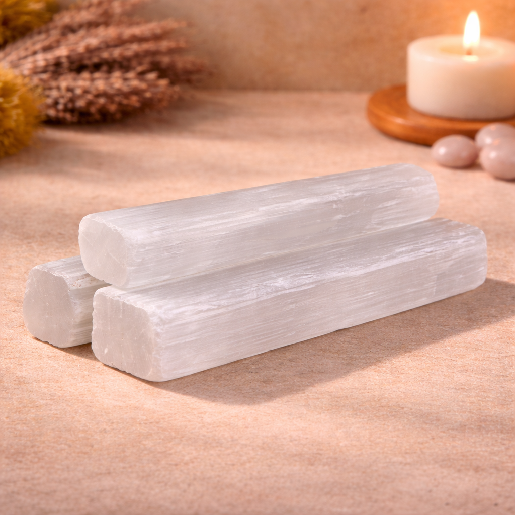 3 Pack Selenite Wands (4")
