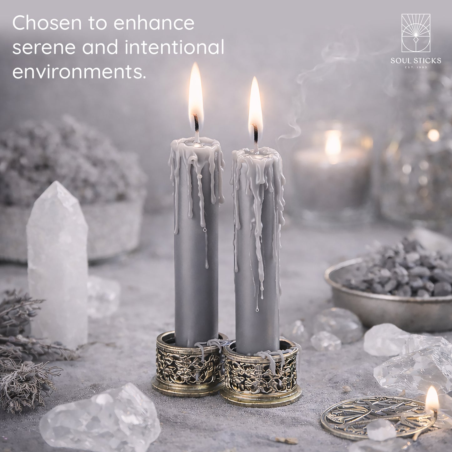 SOUL STICKS 4" Premium Magic Spell Chime Taper Candles Bulk 20 Pack for Rituals, Ceremonies, Meditation, Altar and Spells