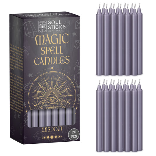 SOUL STICKS 4" Premium Magic Spell Chime Taper Candles Bulk 20 Pack for Rituals, Ceremonies, Meditation, Altar and Spells