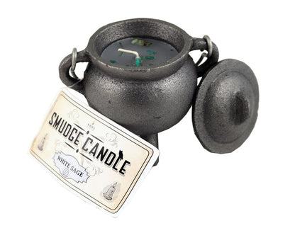 Cast iron cauldron for witchcraft rituals, smudging, and spiritual practices.