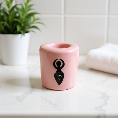 Ceramic Candle Holder Pink image 3