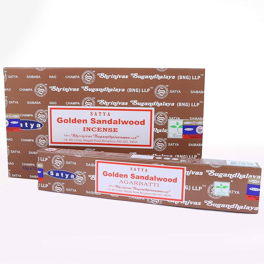 Satya, 15 G Sandalwood Incense Sticks (12 PK BOX)
