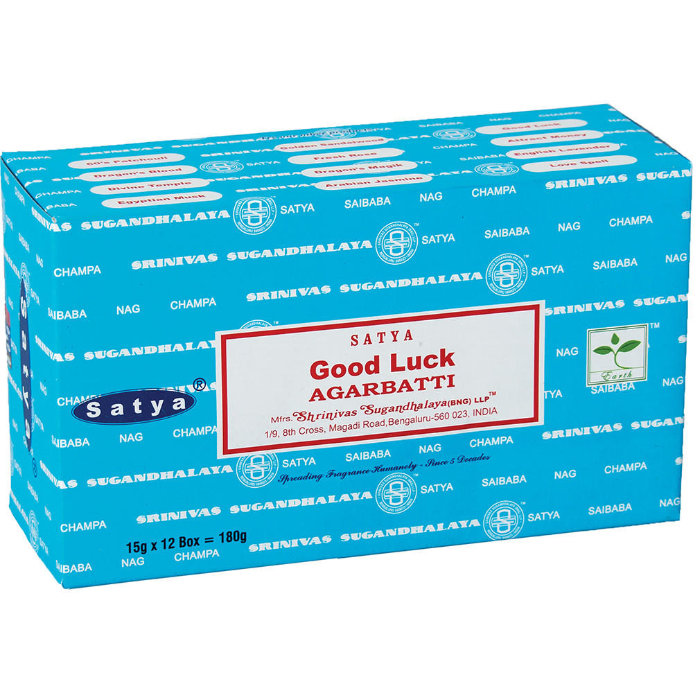 Satya, 15 G Good Luck Incense Sticks (12 PK BOX)